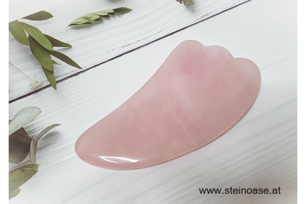 Gua Sha Schaber ROSENQUARZ Wolke